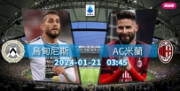 [澳彩]意甲：AC決心復仇烏甸尼斯[01-20]
